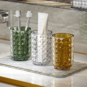 Mouthwash and Toothbrush Cup Set
