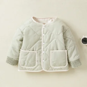 Quilted jacket with Hood, Zipper and Pockets