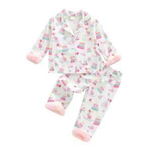 Cupcake and Balloon Prints Toddler  Pajamas