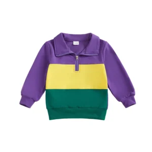Long Sleeve Toddler Purple Yellow Green Sweatshirt
