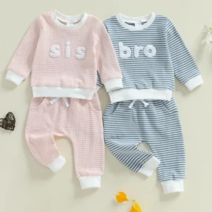 2 Piece Striped Sweatshirt and Trousers