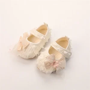 Girl Bow Flats Shoes with Petal Design