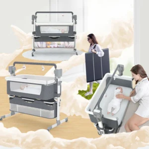Rocking Bassinet Portable Cradle Bedside Sleeper to 6M