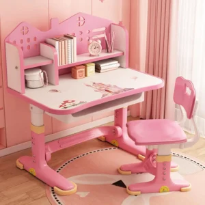 Kids Study Desk & Chair Set with Storage
