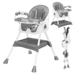 Foldable Baby High Chair, Easy to Clean Feeding